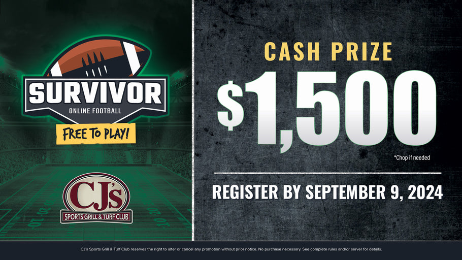 Join the Excitement at CJ's Sports Grill & Turf Club with the NFL Survivor Pool!