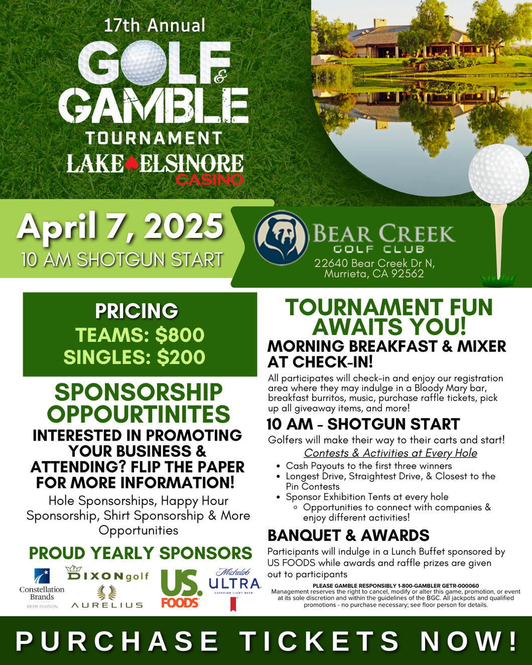 17th Annual Golf & Gamble Entry