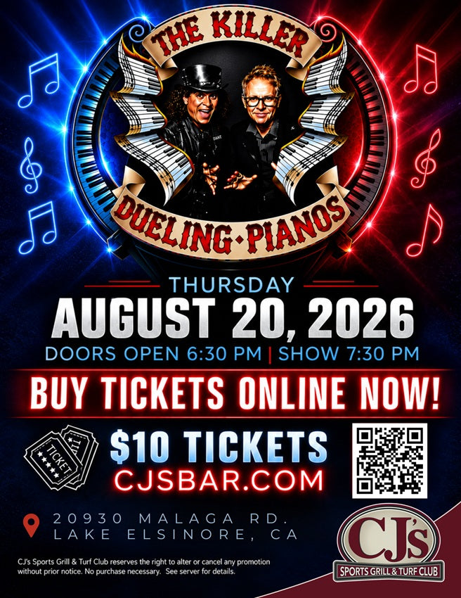 The Killer Dueling Pianos - Live @ CJ's – CJ's Sports Grill & Turf